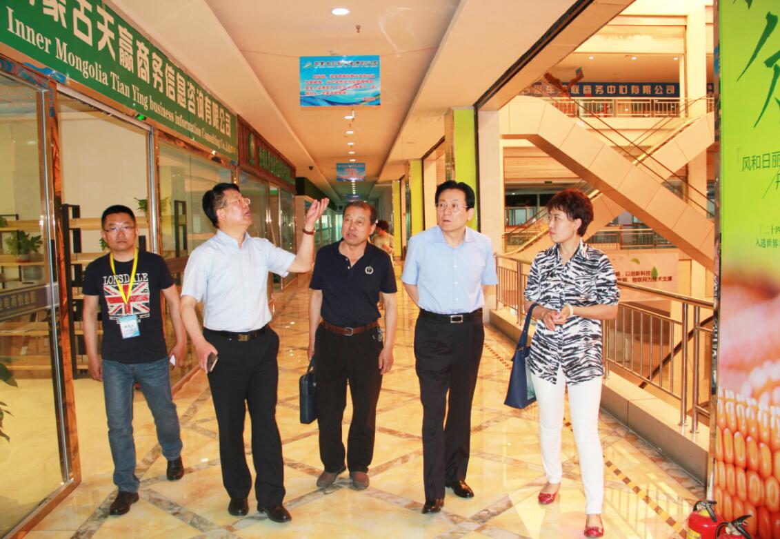 內(nèi)蒙古自治區(qū)農(nóng)牧業(yè)廳副廳長云挨厚一行參觀考察內(nèi)蒙古農(nóng)牧業(yè)電商創(chuàng)業(yè)園
